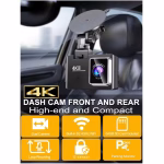 Camera Video Auto A13 AMYMAT Dash Cam Full HD 4K UHD, GPS Integrat, Ecran LCD, Super Noapte, Detectare Coliziuni, Park Mode, Profesionala - imagine 3
