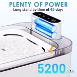 Fantana de apa wireless pentru animale de companie, 3L, baterie de 5200 mAh, senzor inteligent, filtrare silentioasa, fantana automata cu apa pentru caini si pisiciFantana de apa wireless pentru animale de companie, 3L, baterie de 5200 mAh, senzor inteligent, filtrare silentioasa, fantana automata cu apa pentru caini si pisici - imagine 3