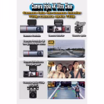 Camera video/dash cam auto TRIPLA AMYMAT Full HD DVR 4K + 1080p, WiFi, GPS Vedere nocturna, camera marsarier G-senzor, ecran IPS 3,16", unghi 170, monitorizare parcare, set complet - imagine 3