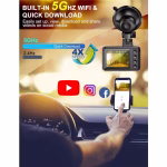 Camera Video Auto A13 AMYMAT Dash Cam Full HD 4K UHD, GPS Integrat, Ecran LCD, Super Noapte, Detectare Coliziuni, Park Mode, Profesionala - imagine 2