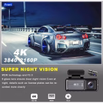 Camera auto DVR AMYMAT 4K Wi-Fi Dash Cam Ecran 3.2' Inch cu camera marsarier aplicatie mobile Vidure (spate) Dashcam waterproof Night Vision, Black Box Recorder, Vedere Nocturna cu unghi larg 170°, inregistrare in bucla monitorizare parcare - imagine 12