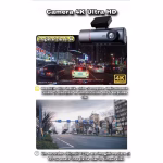 Camera video/dash cam auto TRIPLA AMYMAT Full HD DVR 4K + 1080p, WiFi, GPS Vedere nocturna, camera marsarier G-senzor, ecran IPS 3,16", unghi 170, monitorizare parcare, set complet - imagine 4