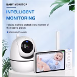 Baby monitor digital, AMYMAT Camera Audio-Video Wireless Pentru Supraveghere Bebe, Ecran HD 5" Inch LCD, VOX, Mod Nocturn, BiDirectional, Monitorizare Temperatura, Cantece de Leagan 501 - imagine 5