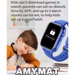 Ceas Smartwatch Wonlex AMYMAT KT34 cu GPS, Facebook TikTok, Youtube, Ritm-cardiac, WhatsApp Ecran Tactil de 1.91 inch, Meniu in limba Romana Deblocare Faciala Apel Video si Functii Avansate pentru Copii WIFI, bluetooth, apa IP67, Android, IOS, SOS - imagine 9