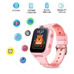 Ceas smartwatch GPS copii cu localizare si telefon, D35 AMYMAT Display touchscreen 1.69 inch, 4G LTE, Slot cartela SIM, Camera HD dubla, Wi-Fi, Rezistent la apa IP67, Apel video, Bluetooth, Buton SOS, Monitorizare spion, Baterie 1000 mAh, Culoare Roz - imagine 3