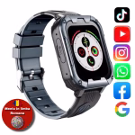 Ceas Smartwatch Pentru Copii AMYMAT Wonlex KT32 WhatsApp, Negru cu localizare GPS, apelare video, rezistent la apa si monitorizare spion 4G Meniu in limba Romana Deblocare Faciala