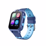 Ceas smartwatch GPS copii cu localizare si telefon, D35 AMYMAT Display touchscreen 1.69 inch, 4G LTE, Slot cartela SIM, Camera HD dubla, Wi-Fi, Rezistent la apa IP67, Apel video, Bluetooth, Buton SOS, Monitorizare spion, Baterie 1000 mAh, Culoare Albastru