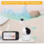 Baby Monitor Inteligent AMYMAT cu Ecran LCD de 4.3” – Supraveghere Video si Audio in Timp Real, Viziune Nocturna, Comunicare Bidirectionala, Detectare a Miscarii si Monitorizare a Temperaturii pentru Siguranta Bebelusului - imagine 8