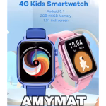 Ceas Smartwatch Wonlex AMYMAT KT34 cu GPS, Facebook TikTok, Youtube, Ritm-cardiac, WhatsApp Ecran Tactil de 1.91 inch, Meniu in limba Romana Deblocare Faciala Apel Video si Functii Avansate pentru Copii WIFI, bluetooth, apa IP67, Android, IOS, SOS - imagine 3