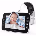 Baby Monitor Pro 4.3 Screen 2.4GHz LCD Wireless Camera cu conectare de la distanta si rotire de 355 orizontal si 120 vertical, Vedere nocturna, Cantece, Detectare temperatura, Comunicare bidirectionala SM43A