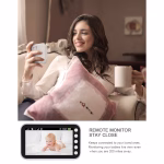 Monitor video pentru bebeluși AMYMAT ABM100, 4.3 inch, vedere nocturnă, comunicare bidirecțională, senzor temperatură, wireless - imagine 4