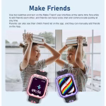 Ceas Smartwatch Pentru Copii AMYMAT Wonlex KT32 WhatsApp cu localizare GPS, apelare video, rezistent la apa si monitorizare spion 4G Meniu in limba Romana Deblocare Faciala Albastru - imagine 3