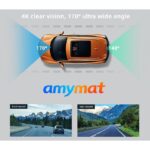 Camera Auto DVR AMYMAT 4K Ultra HD cu 2 Camere Fata si Spate,  Ecran mare IPS 3 Inch, Senzor Sony, Night Vision, Unghi Wide 170°, G-Sensor, Monitorizare Parcare 24/7, Loop Recording, Detectare Miscare, Microfon Integrat, Suport Card MicroSD, Universala - imagine 4