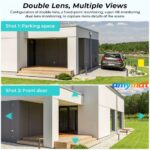 Camera de Supraveghere Exterior WiFi 6MP Dual Lens PTZ, Zoom Inteligent, Detectare Umana AI, Urmarire Automata, Vedere Nocturna Color, Audio Bidirectional, WiFi 2.4GHz + 5GHz, Slot Card MicroSD 256GB, IP66, Control prin Aplicatie - imagine 3