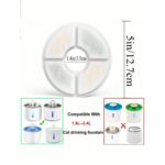 Set 8 filtre de schimb AMYMAT pentru fântână de apă pisici, filtrare multistrat, material non-woven, protecție pompa - imagine 3