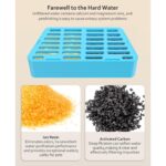 Set 6 filtre si bureti de schimb AMYMAT pentru fantana de apa wireless pentru pisici, 2,2L - imagine 3