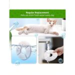 Set 8 filtre de schimb AMYMAT pentru fântână de apă pisici, filtrare multistrat, material non-woven, protecție pompa - imagine 6