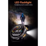 Ceas Smartwatch, AMYMAT, GPS, K67, Ecran AMOLED HD de 1, 43 inchi, Apeluri Bluetooth, Pedometru, Mesaje pentru apeluri sociale, Notificari inteligente, Fitness Tracker, Mod exercitiu, Sleep Tracker, Ritm cardiac, Rezistent la apa, Negru - imagine 3