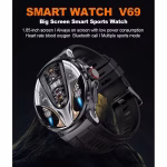 Ceas Inteligent Barbati V69 AMYMAT- Ecran HD de 1.85”, Apeluri Bluetooth, 400+ Fete de Ceas, Baterie de 710mAh, Rezistent la Apa IP68 - imagine 3